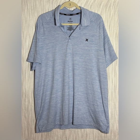 Hurley Light Blue Men's Polo Shirt - Picture 1 of 3
